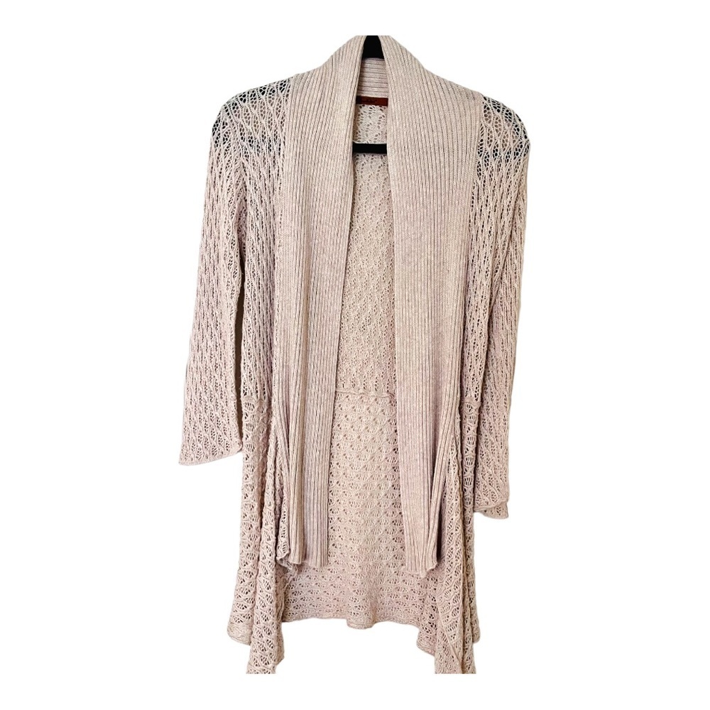 Belldini Long Bohemian Knit Cardigan Sweater Size L